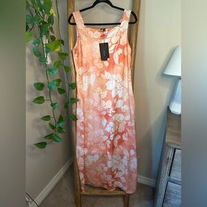 NWT Vero Moda Coral Floral Midi Dress